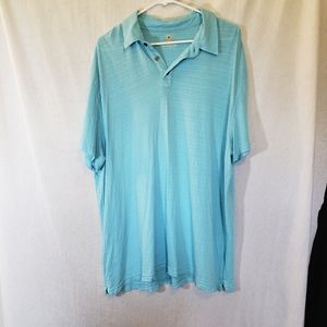 Island Shores Mens Light Blue Polo Size XL